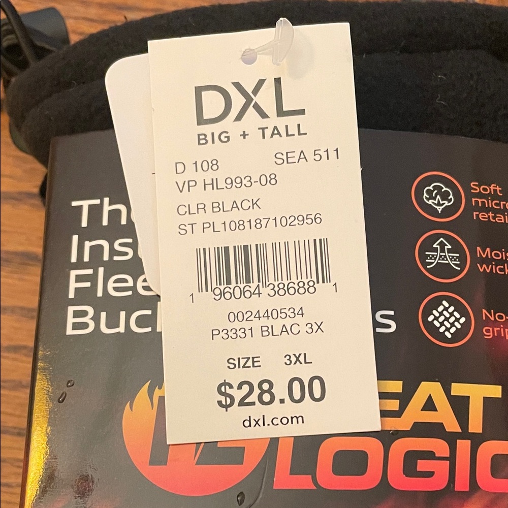 Black Thermal Insulated Fleece Gloves XXXL 3XL - Picture 6 of 8